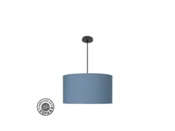 Pingente Moda 3xe27 Preto/azul Regx50x50 Cm C/difusor Fabrilamp