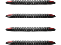 Conjunto de 4 adesivos universais de PVC para para-choques de carros, resistentes e à prova de rasgos.