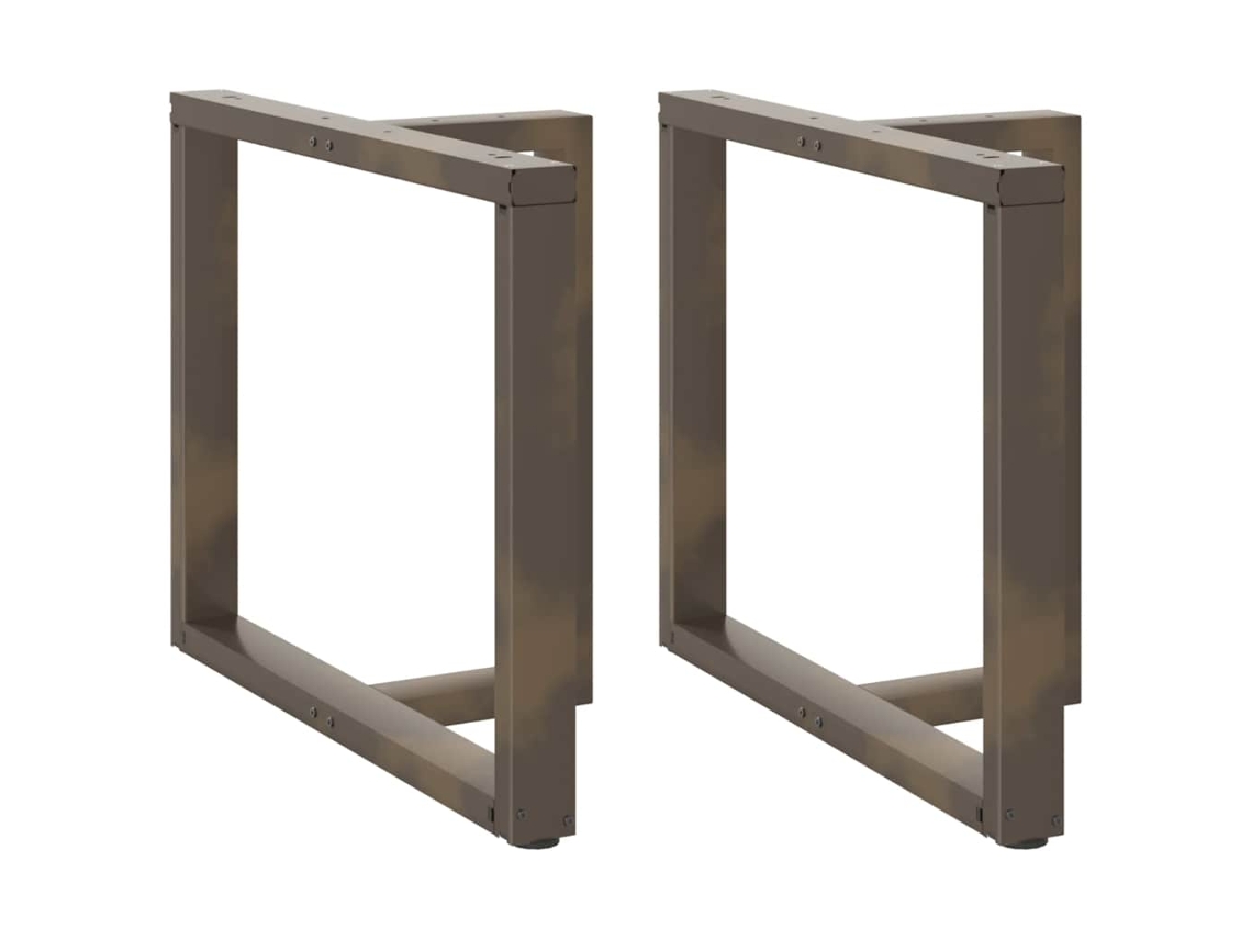 Vidaxl Pés De Mesa De Jantar Em Forma De T, 2 Peças, Preto, 100x35x(72-73) Cm, Aço