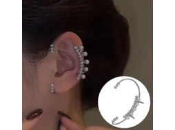 2026 aretes de Pulsera para Oreja Sin Perforar Con Piedras Strass Elegantes Vintage para Novias Fiesta Regalo para Mujeres Y Niñas