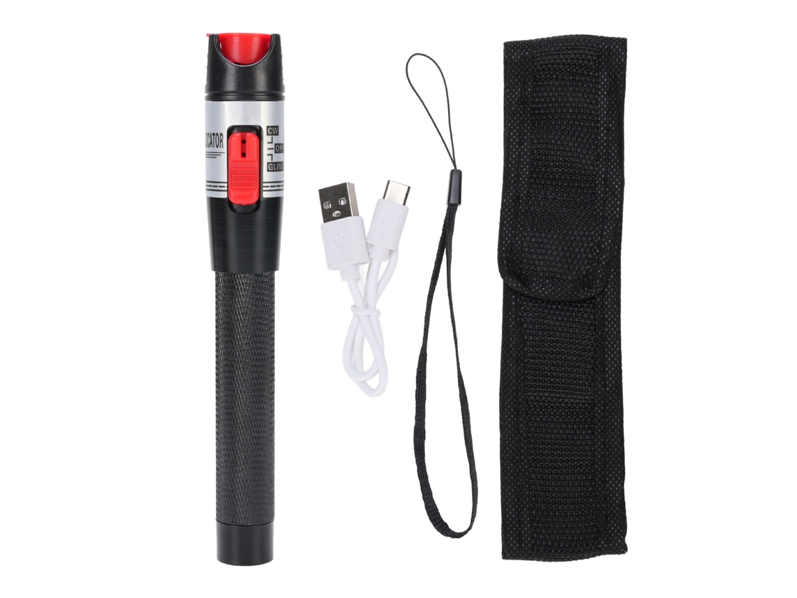 Localizador Visual De Fallos De Fibra Óptica Recargable Vfl Cable Tester