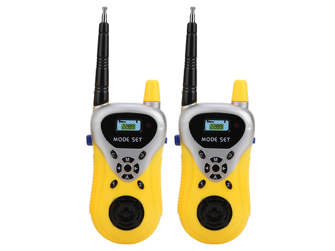 Mali 2pcs Rádio Communicador para Crianças Brinquedo Amigável Ambiente Amarelo Presente