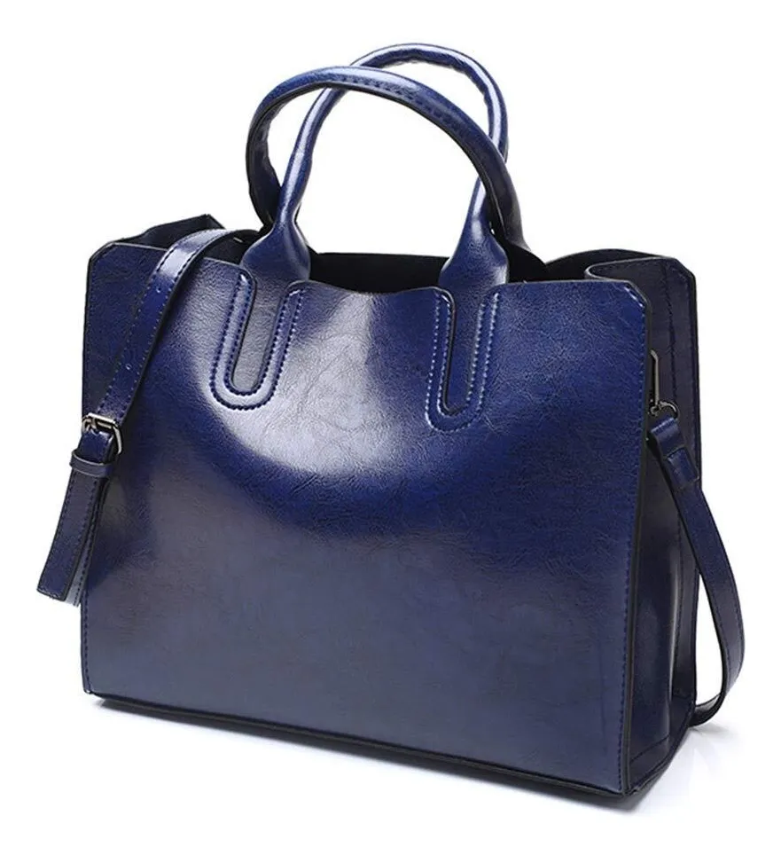 Bolsa Feminina Com Alça Superior, Bolsa De Ombro De Moda De Couro Com Óleovayotoy