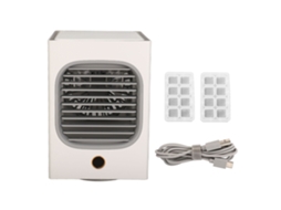 Vento de Água Pequeno Usb Recarregável Branco 120° Rotativo 7w
