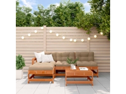 Vidaxl Conjunto de Lounge de Jardim 5 Pcs Pinho Castanho Cera
