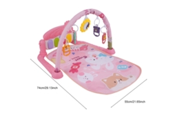 Primerox tapete de Piano para Bebê, Tapete de Atividade Musical com Brinquedos Pendentes e Espelho Girassol