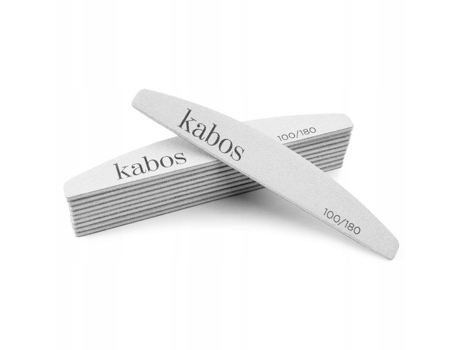 Conjunto De 10 Limas De Unha Meia Lua Kabos Granulação 100/180