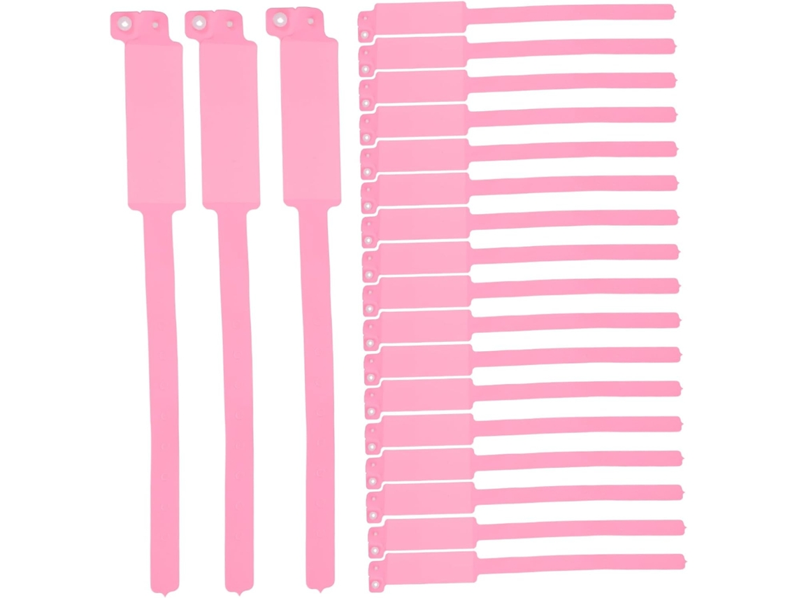 Pulseiras de identificação médica Sewacc em PVC, impermeáveis e confortáveis, pacote com 100 unidades, para hospitais e clínicas.