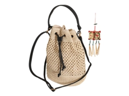 Bolsa De Palha Tipo Balde, Tiracolo, Palha, Verão, Com Alça Ajustávelvayotoy