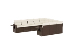 Garden Sofa Set, Garden Sofa Sets Vidaxl Marrom Rattan / Vime (n/a)