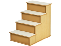 Escadas Naturais Macias De 4 Degraus Curtos, Resistentes Até 30 Kg 40 X 59 X 54,2 Cm
