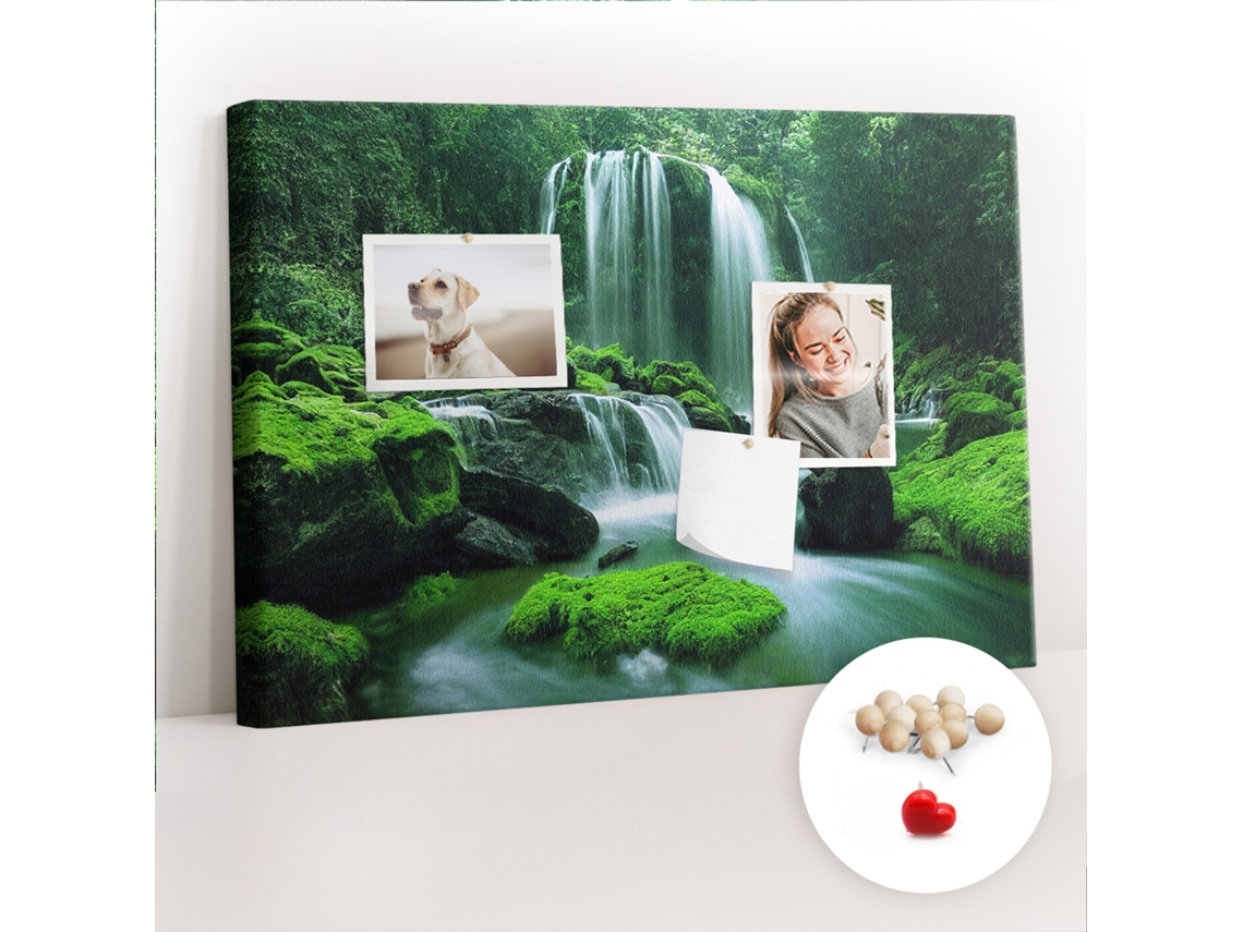Painel De Cortiça Para Parede Cascata Entre Musgo Para O Corredor Espelharte (60x40 Cm)
