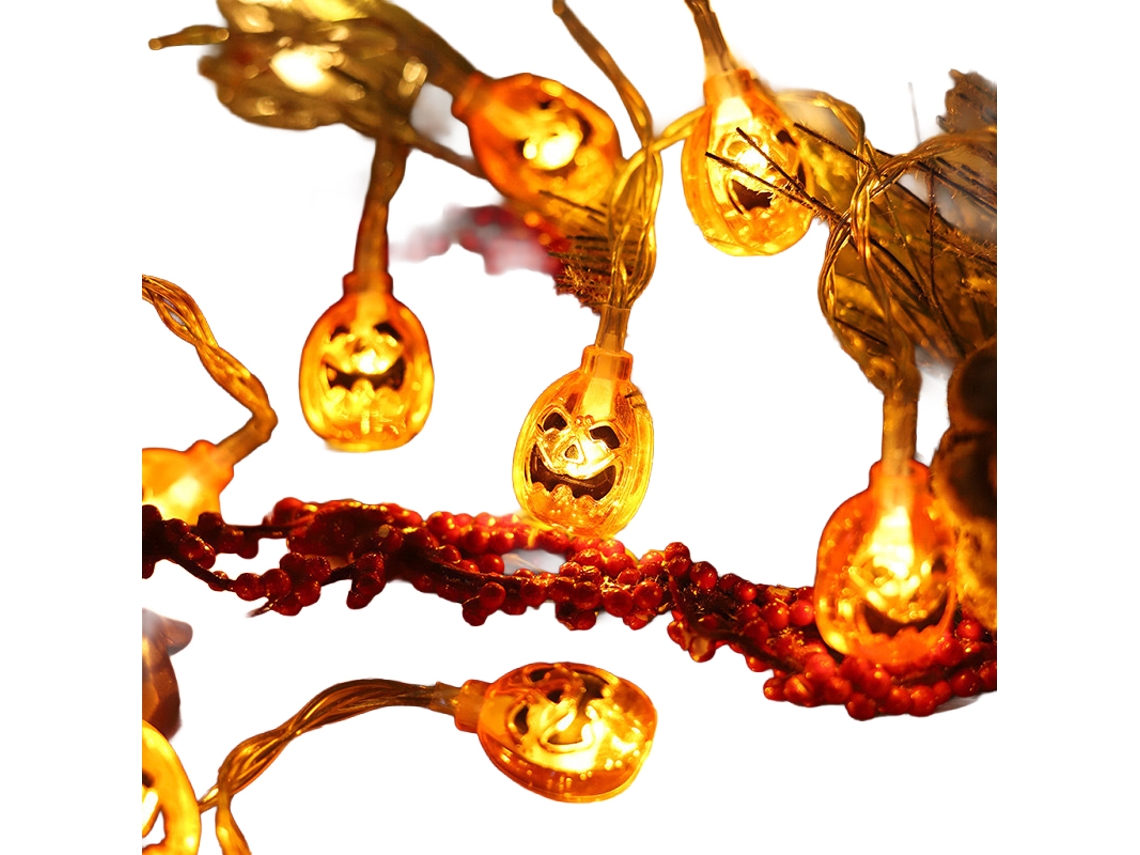 Laxiscreed Conjunto De Luzes De Halloween Com Abóboras, Aranhas E Fantasmas, 1.5m, Usb