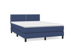 Box Spring Bed, Box Spring Beds Vidaxl Azul Tecido (140 X 200 Cm)