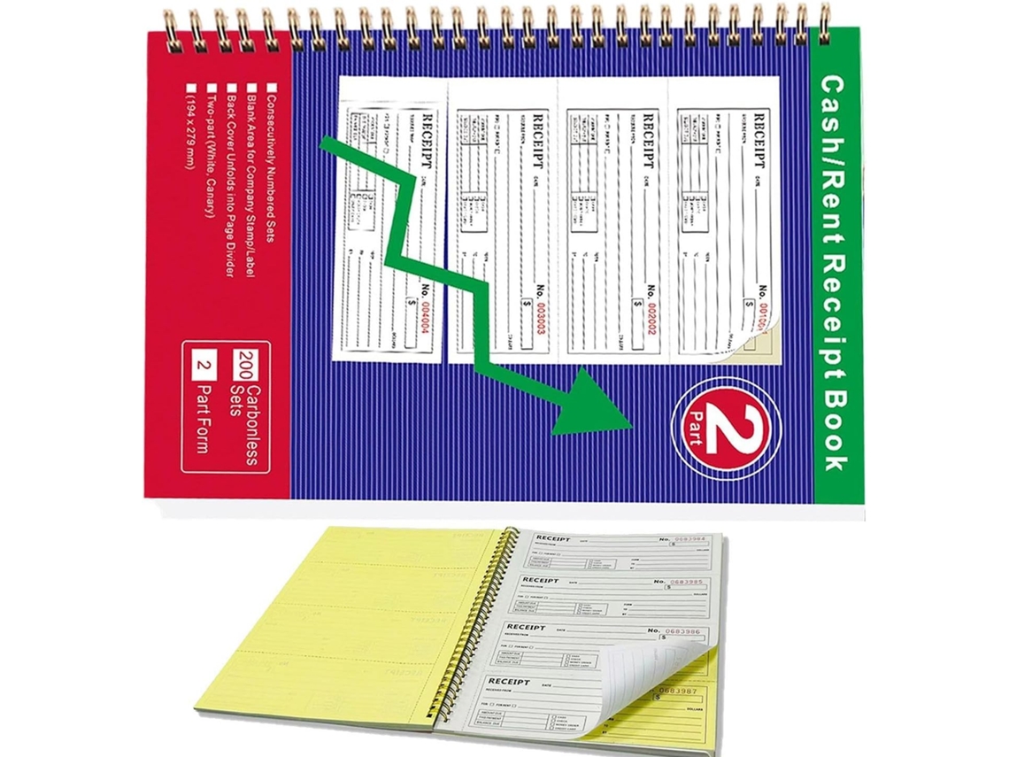 Carnet De Reçus De Caisse Duplicata Sans Carbone