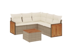 Garden Sofa Set, Garden Sofa Sets Vidaxl Bege Rattan / Vime (n/a)