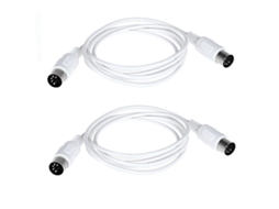 Lurelia Cabo Midi Pack com 2 unidades DIN de 5 pinos, para teclados, pianos e sintetizadores, PC e computador.
