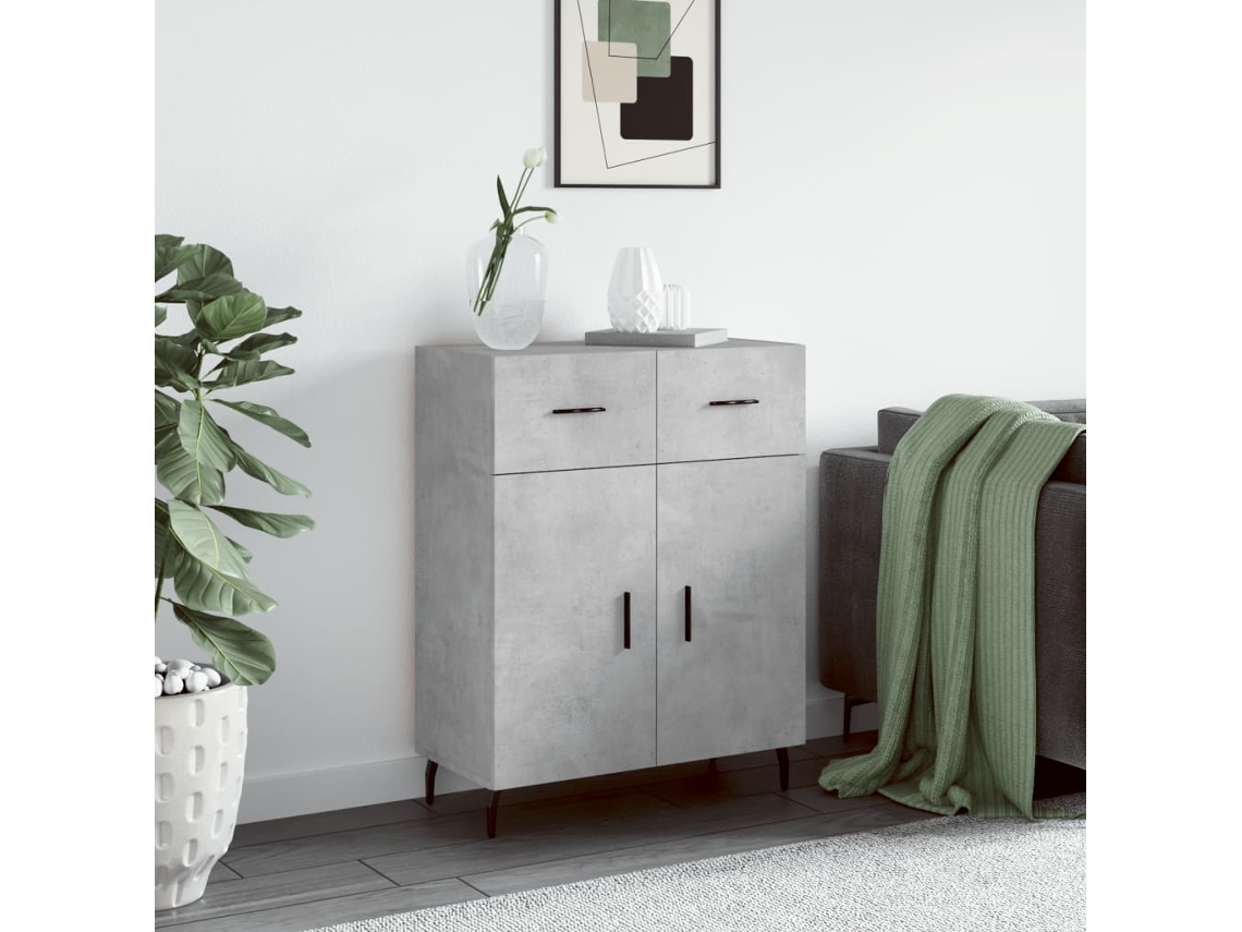 Aparador 69,5x34x90 cm Madera Procesada Cemento Gris