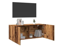 Móvel De Parede Para Tv 100x30x41 Cm Madeira Velha Dkd Home Decor