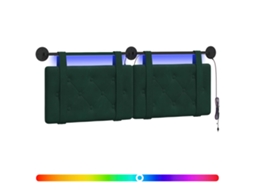 Conjunto 1 Cabeceira Suspensa Vidaxl Verde Veludo (130 X 55 X 5 Cm)
