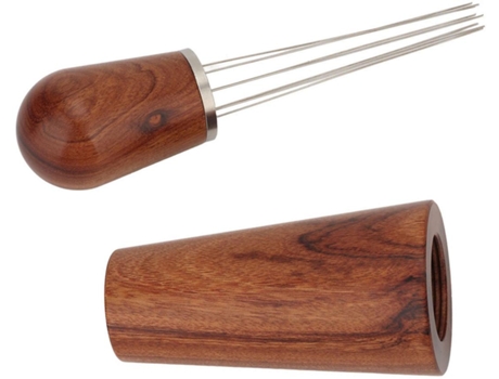 Distribuidor de pó de café com base e agulha de pó solta SY GO (Castanho Reddish)