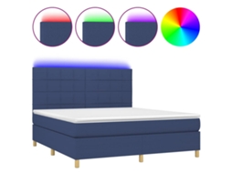 Box Spring Bed, Box Spring Beds Vidaxl Azul Tecido (180 X 200 Cm)