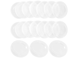 50 Taponeras Reutilizables para Botellas de Leche Taponeras de Vidrio Sellantes Anti derrame Material Pe Transparente 6,7x6,7x1cm Transparente