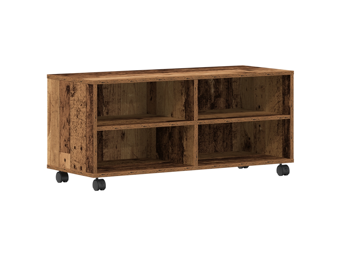 Conjunto 1 Gabinete Para Tv Vidaxl Castanho Derivados De Madeira (90 X 35 X 40,5 Cm)