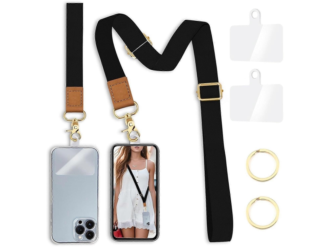 Lurelia Cordão Para Telemóvel Ajustável Transversal De Pulso Para Pescoço Com Fivela Metálica Anti-perda