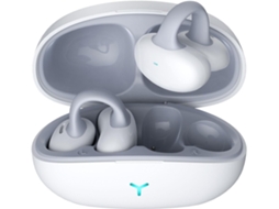 Fones de Ouvido com Clipe de Orelha Aberta, Bluetooth Sem Fio, Efeito Estéreo Hifi, Ipx5 À Prova D'água JIAPEI (branco)