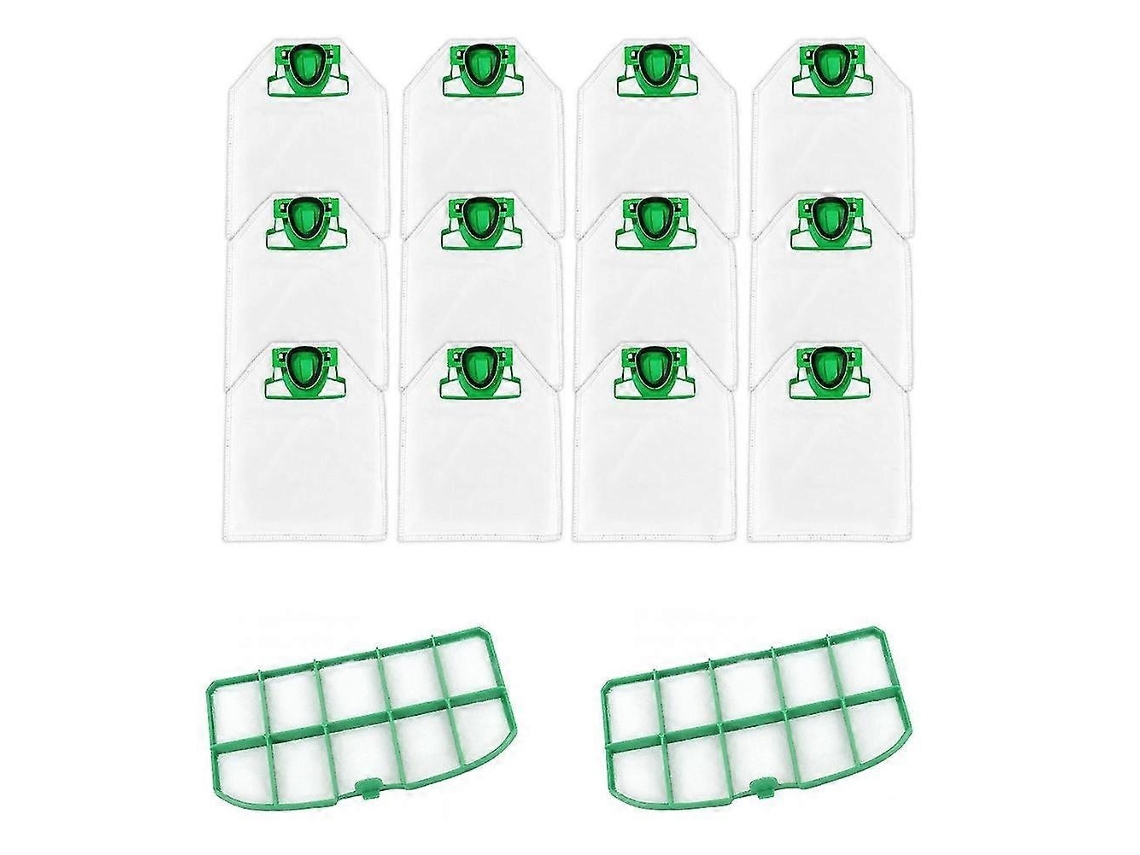 Lurelia Pack 12 Sacos De Pó Para Aspirador Vk200, Tecido, Substituição Prática