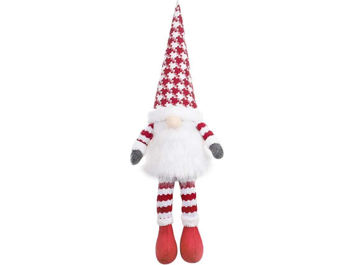 Enfeite De Natal De Gnomo Com Chapéu E Pernas De Tela, Decoração Dobrável De Papai Noel Para Árvore De Natal, Cor Vermelha No Topo Aquaforge