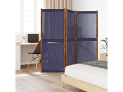 Vidaxl Divisória/biombo Com 3 Painéis 210x180 Cm Azul Escuro