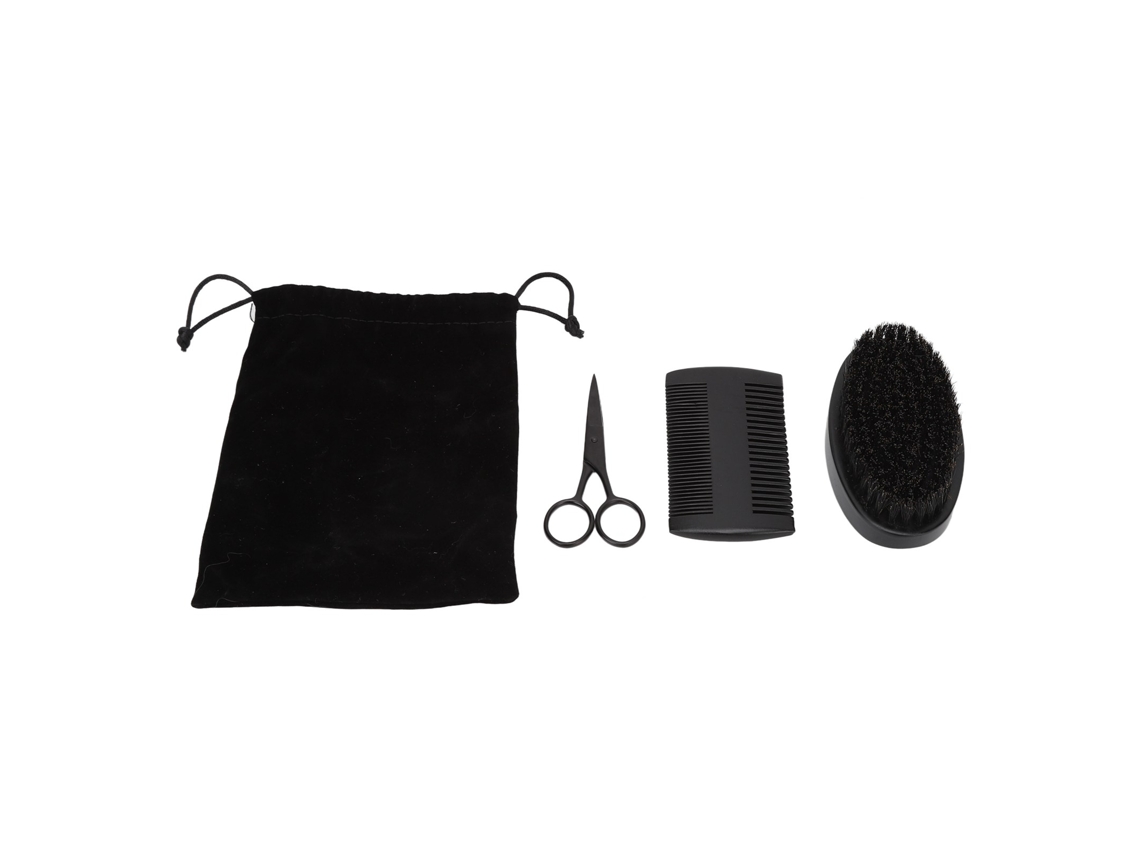 2026 kit de Cuidado de Barba com Tesouras Presente Ideal para Homens com Pente, Escova e Bolsa de Armazenamento