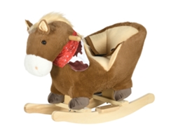 Cavalo Balanço Com Cinto Segurança E Som, 18-36 Meses Marrom