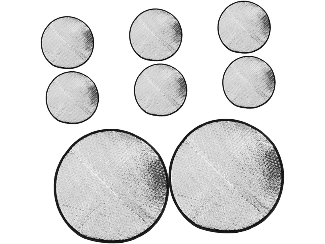 Conjunto De 8 Peças De Protetor Solar Para Volante De Carro, Alumínio Refletivo, Proteção Térmica, Para Caminhões