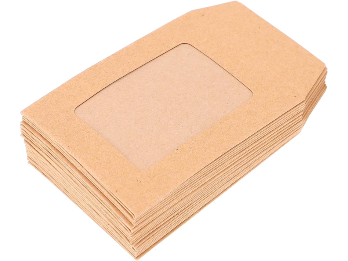 Conjunto De 25 Envelopes Transparentes De Papel Kraft, Autoadesivos