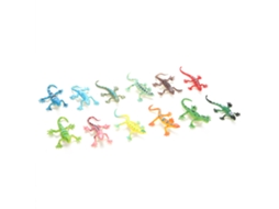 Primerox 12pcs/set Brinquedo Modelo de Lagarto de Plástico Macio Didático para Crianças Presente