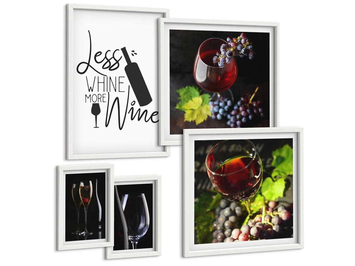 Conjunto De Pinturas Vinho Estiloso E Acessórios Espelharte (5 Peças)