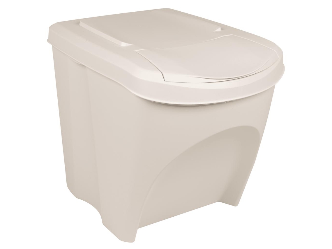 Vidaxl Caixotes Do Lixo Empilháveis 3 Pcs 75 L Polipropileno Branco