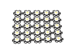 25pcs Lâmpada Led Cob Foco 3w 260 280lm 3000 3200k Alumínio Alto Brilho S/MARCA
