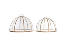 Tampa para Pratos HOME ESPRIT Bambu 35 X 35 X 22 Cm