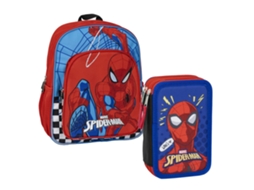 Conjunto Mochila 31 X 12 X 38 Cm E Estojo Escolar Spiderman