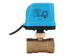 Válvula De Bola Elétrica Motorizada De Latão 2 Vias 3 Fios G1 Ac220v Shell Azul