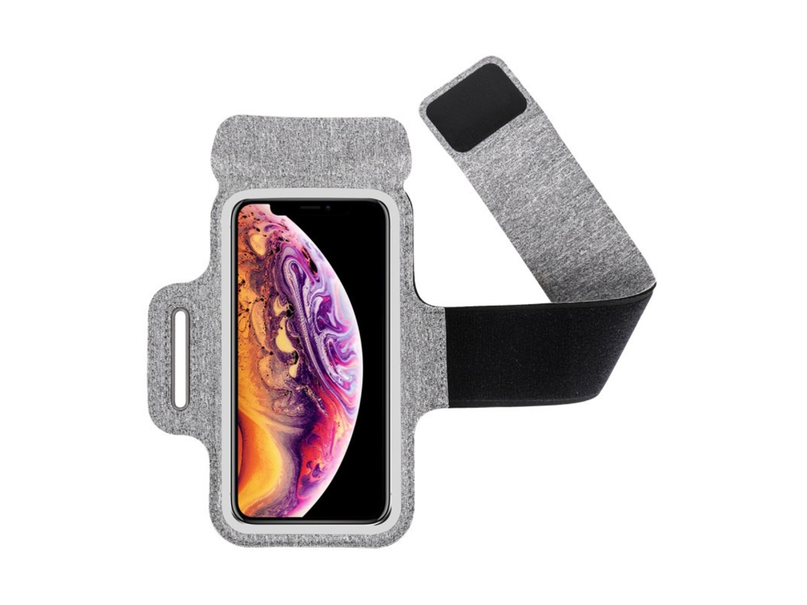 Braçadeira De Neoprene Resistente Ao Suor Para Celulares De 5,5 A 6,5 ​​polegadas — Compatível Com Tela Sensível Ao Toque, Dupla Camada, Alça De Velcr