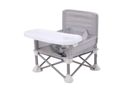 Silla Elevadora Plegable Portátil Para Niños Con Plato Desmontable, Seguridad Y Bolsa De Viaje Para Mesa De Comedor Y Camping