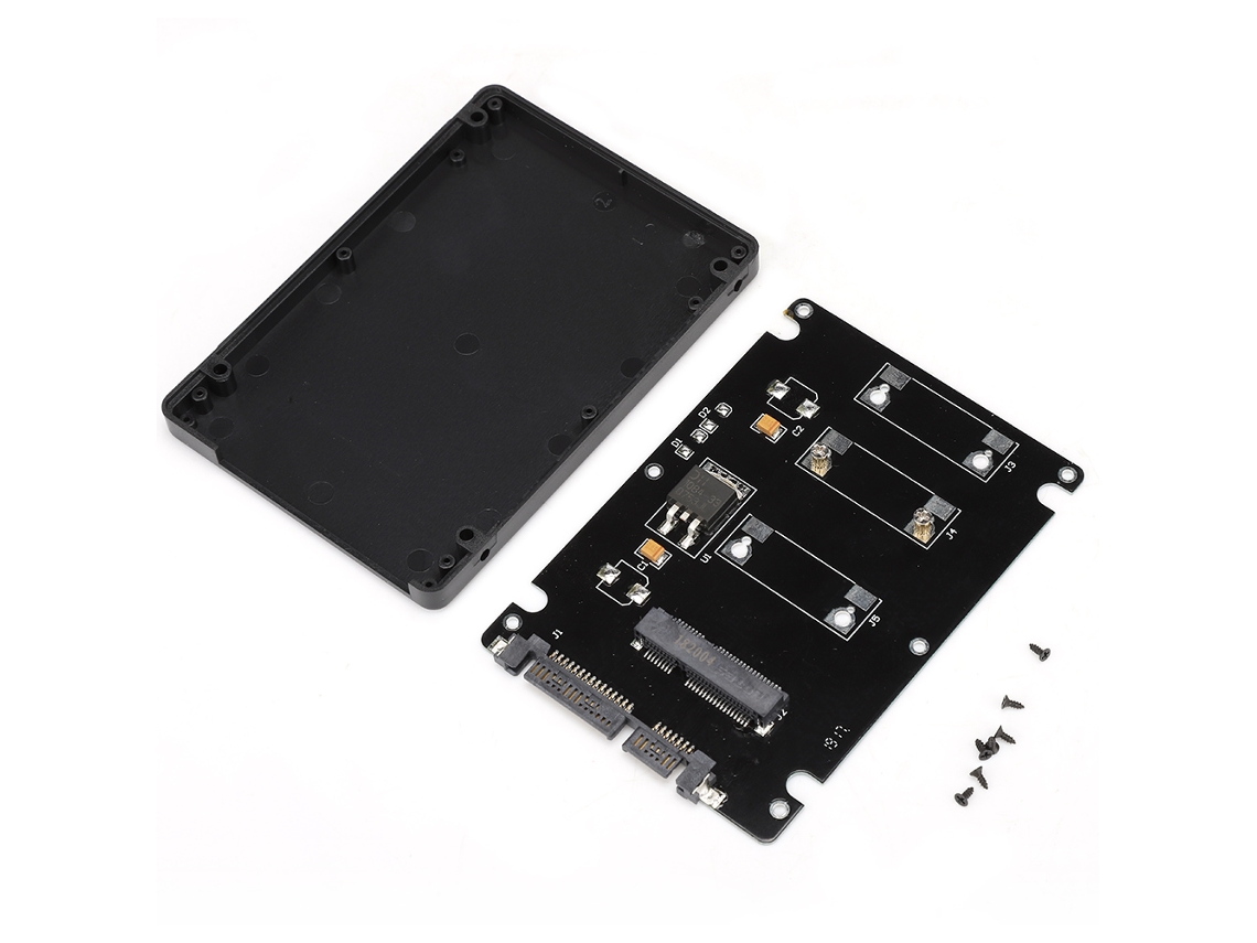 Adaptador Mini Pcie/m Sata Ssd Para 2.5 Polegadas Sata Enclosure Case Externo Ssd Hdd Preto