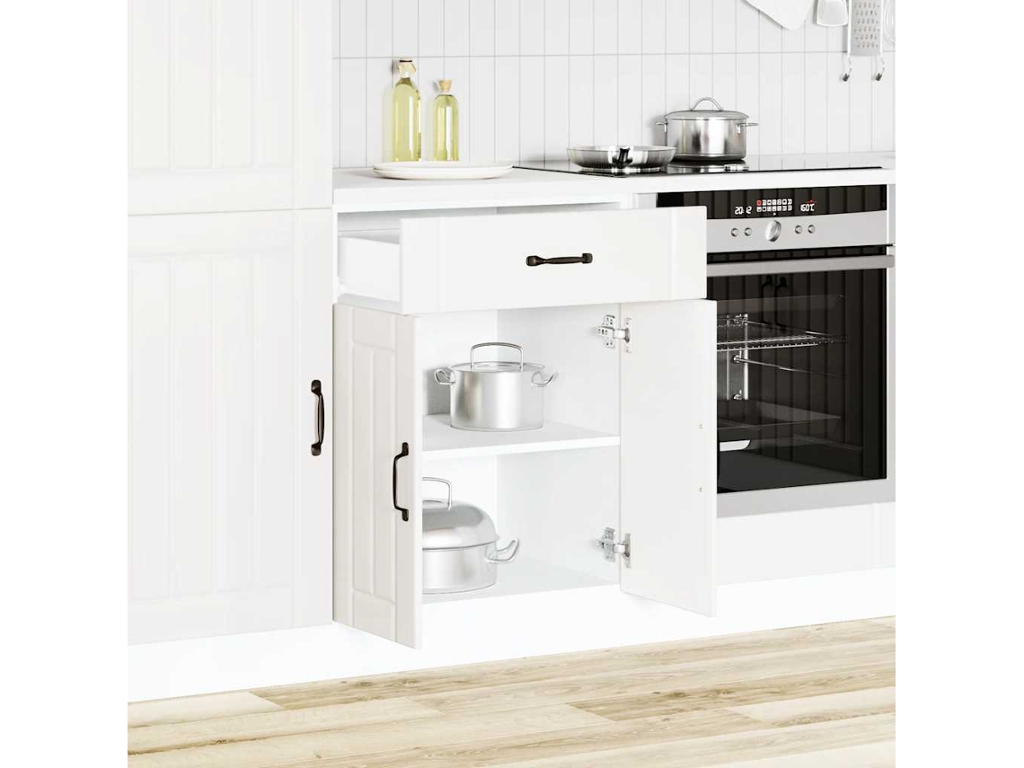 Vidaxl Armário De Cozinha Baixo Lucca Derivados De Madeira Branco