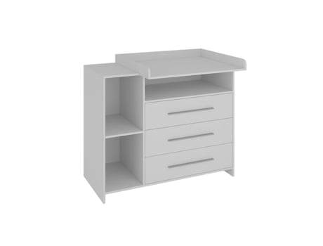 Trocador Oskar Store Paula, Branco, 110 x 93,5 cm com trocador
