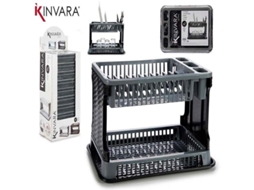 Escurreplatos Plastico Rattan 2 Pisos Kinvara